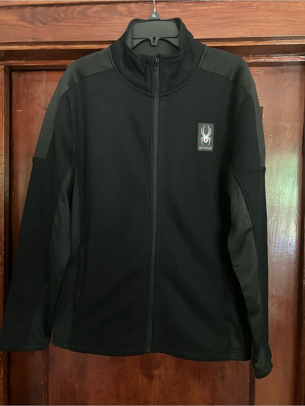 Spyder Black Full-Zip Performance Jacket with Logo men’s size M